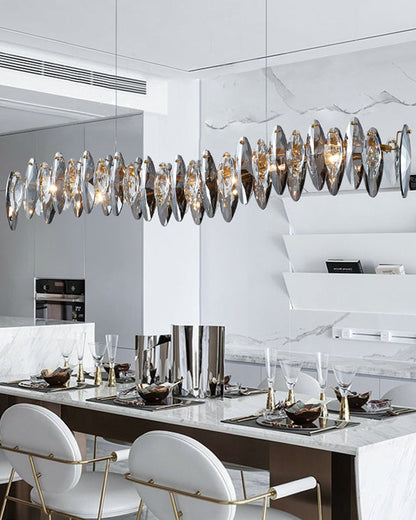 Diff Smoked Crystal Linear Chandelier-DF2188