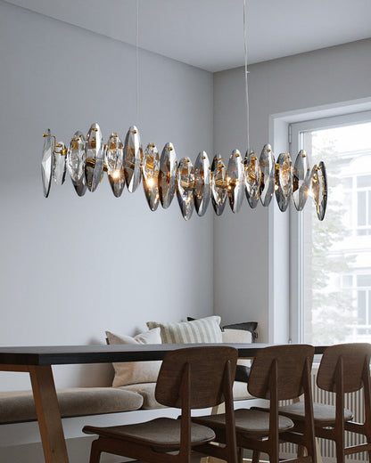 Diff Smoked Crystal Linear Chandelier-DF2188