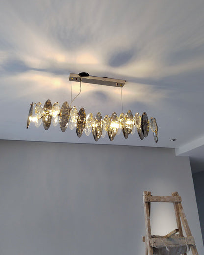 Diff Smoked Crystal Linear Chandelier-DF2188