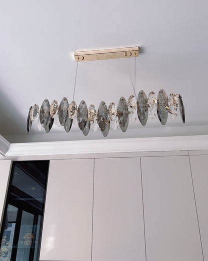 Diff Smoked Crystal Linear Chandelier-DF2188