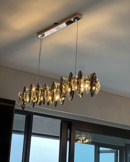 Diff Smoked Crystal Linear Chandelier-DF2188