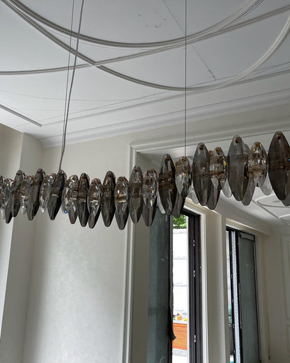 Diff Smoked Crystal Linear Chandelier-DF2188