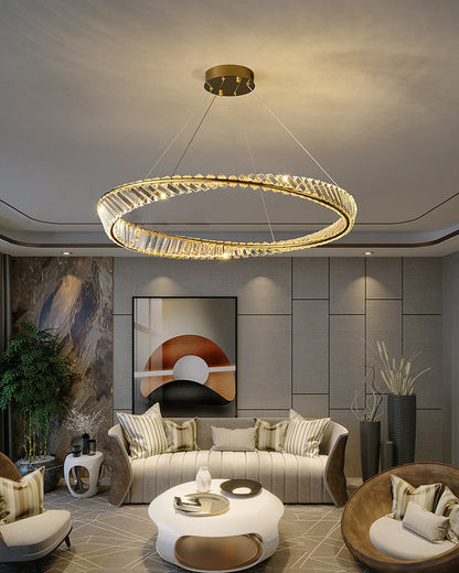 Diff Möbius Crystal Prism Circular Chandelier-DF2191