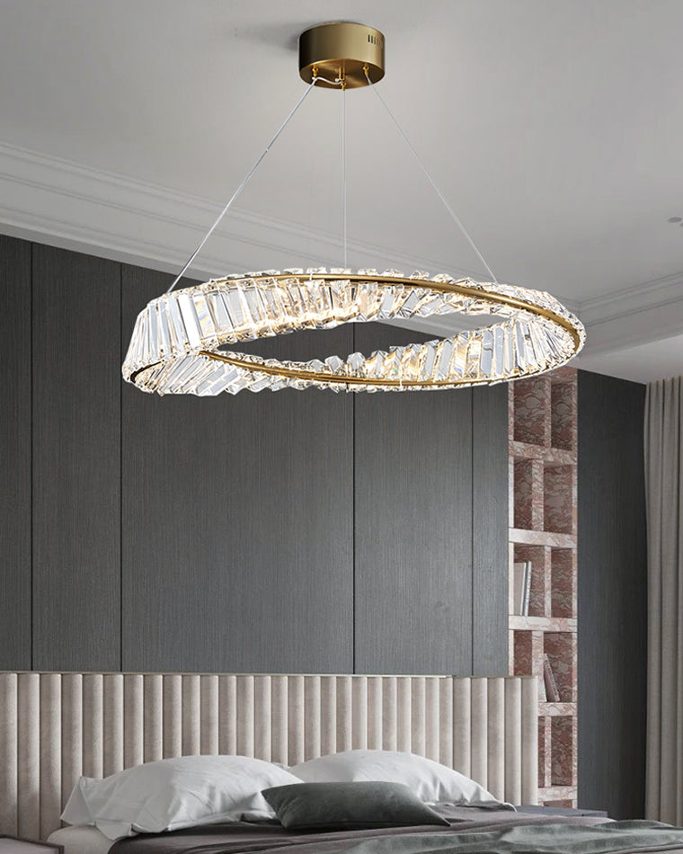 Diff Möbius Crystal Prism Circular Chandelier-DF2191