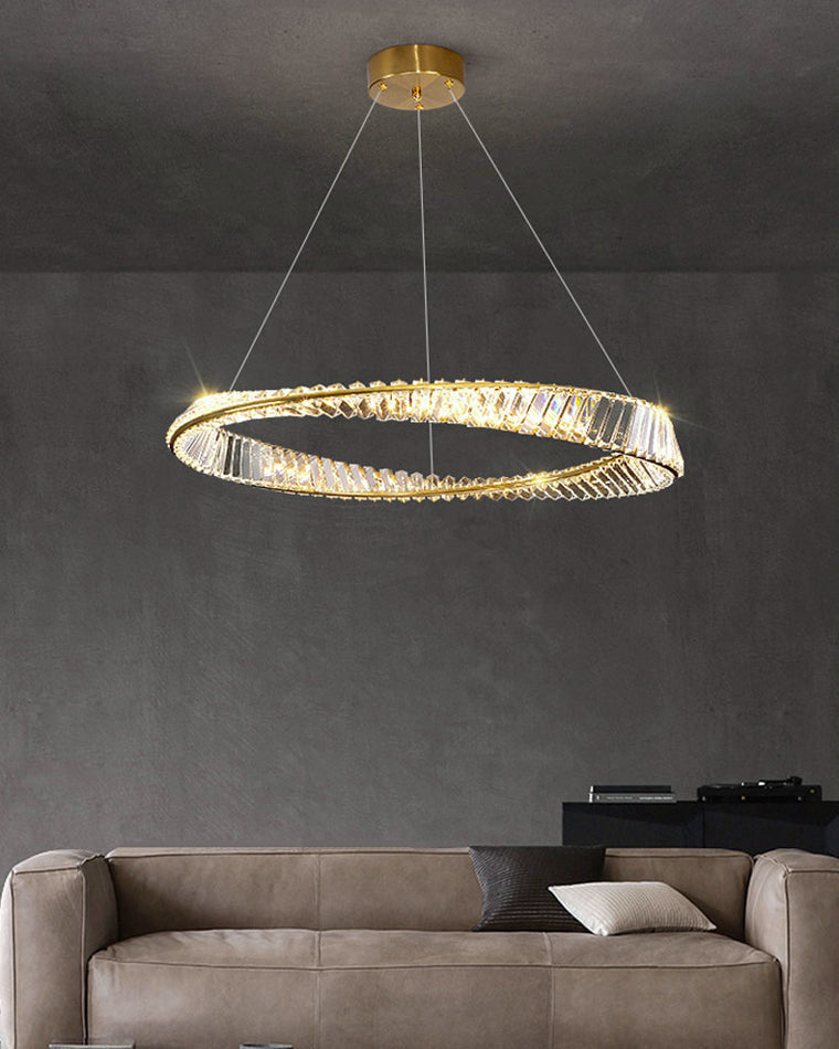 Diff Möbius Crystal Prism Circular Chandelier-DF2191