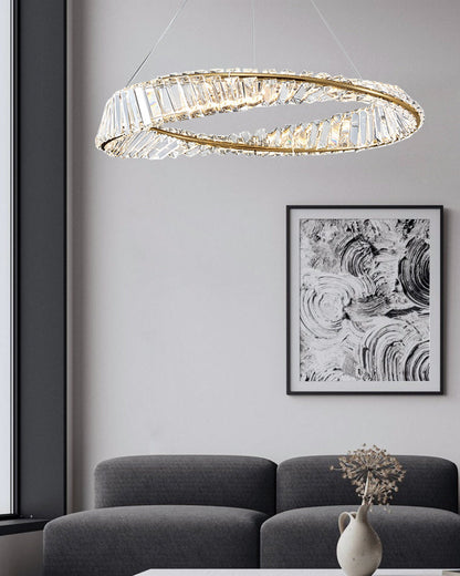 Diff Möbius Crystal Prism Circular Chandelier-DF2191