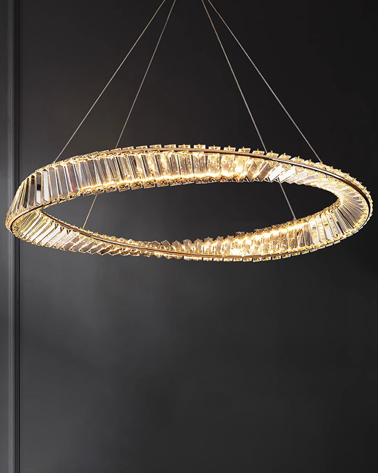 Diff Möbius Crystal Prism Circular Chandelier-DF2191