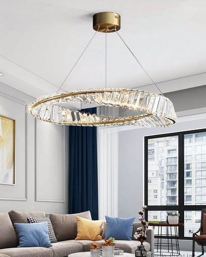 Diff Möbius Crystal Prism Circular Chandelier-DF2191