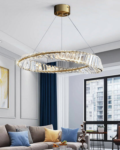 Diff Möbius Crystal Prism Circular Chandelier-DF2191