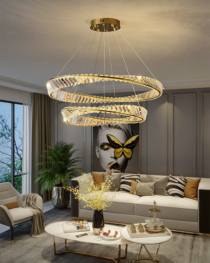 Diff Möbius Crystal Prism Circular Chandelier-DF2191