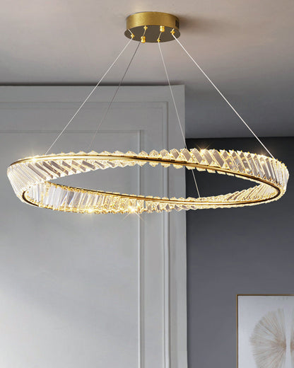 Diff Möbius Crystal Prism Circular Chandelier-DF2191