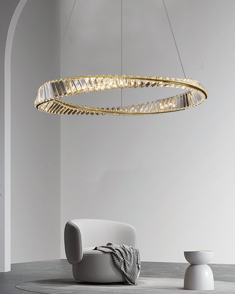 Diff Möbius Crystal Prism Circular Chandelier-DF2191