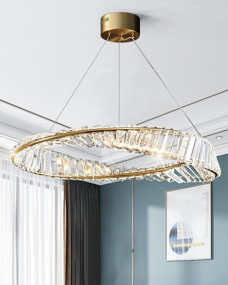 Diff Möbius Crystal Prism Circular Chandelier-DF2191