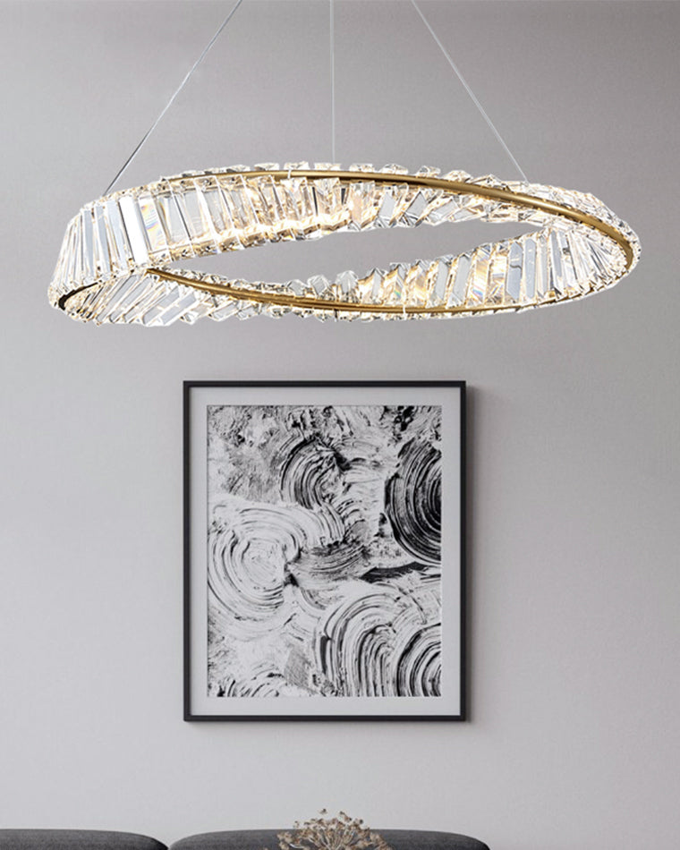 Diff Möbius Crystal Prism Circular Chandelier-DF2191