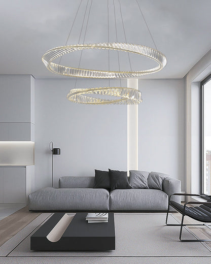 Diff Möbius Crystal Prism Circular Chandelier-DF2191