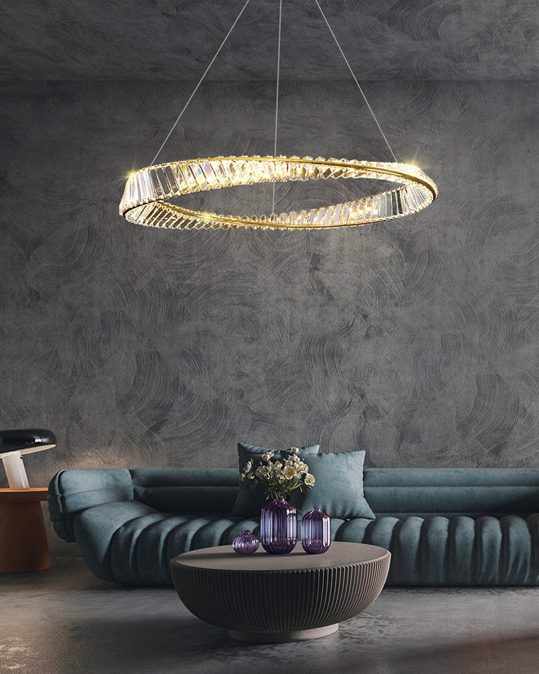 Diff Möbius Crystal Prism Circular Chandelier-DF2191