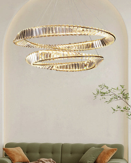 Diff Möbius Crystal Prism Circular Chandelier-DF2191