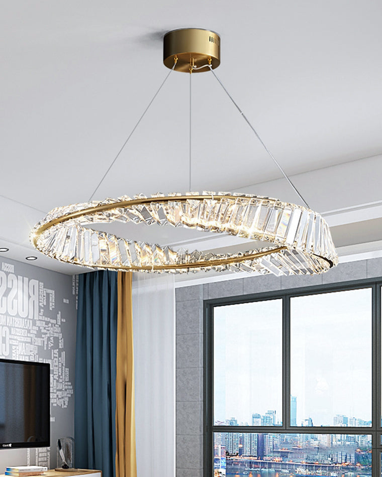 Diff Möbius Crystal Prism Circular Chandelier-DF2191