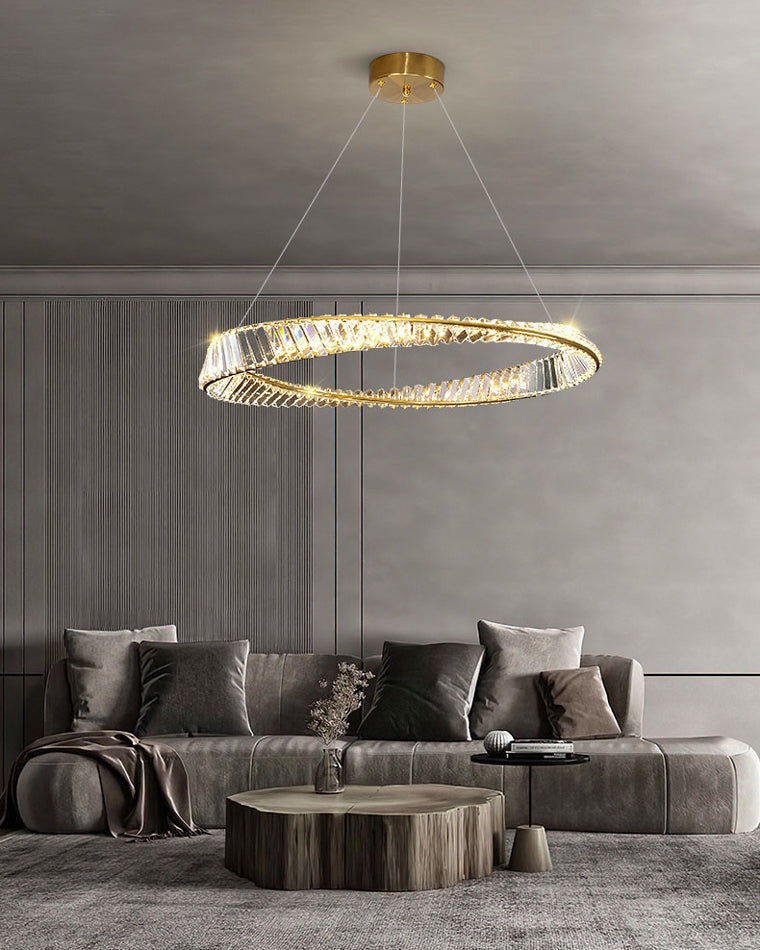 Diff Möbius Crystal Prism Circular Chandelier-DF2191