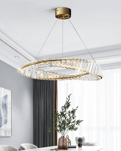 Diff Möbius Crystal Prism Circular Chandelier-DF2191