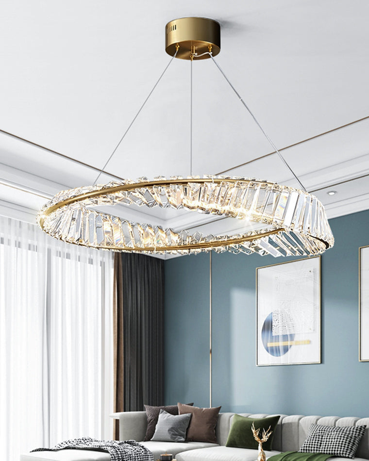 Diff Möbius Crystal Prism Circular Chandelier-DF2191