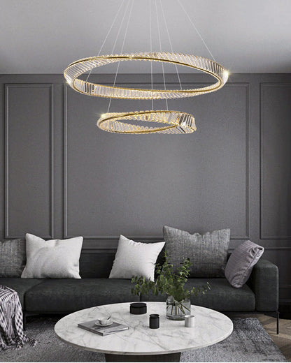 Diff Möbius Crystal Prism Circular Chandelier-DF2191