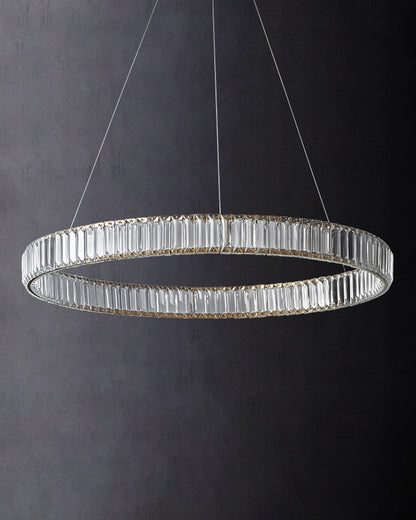 Diff 2 Tier Crystal Prism Circular Chandelier-DF2192