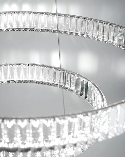 Diff 2 Tier Crystal Prism Circular Chandelier-DF2192