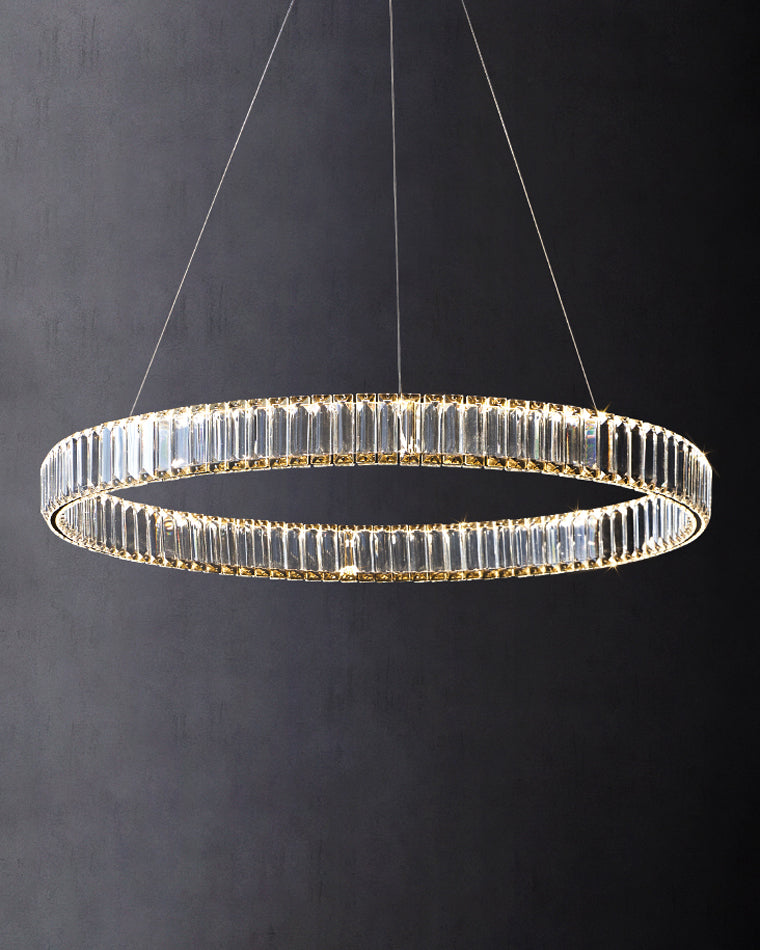 Diff 2 Tier Crystal Prism Circular Chandelier-DF2192