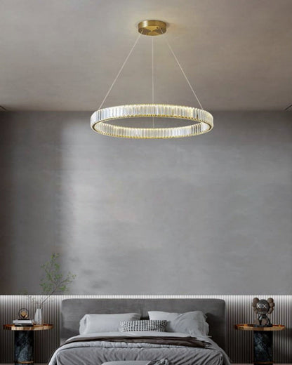 Diff 2 Tier Crystal Prism Circular Chandelier-DF2192