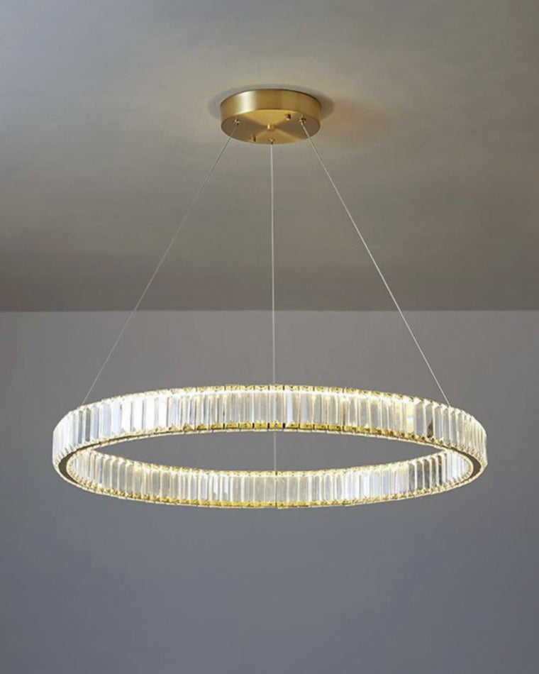 Diff 2 Tier Crystal Prism Circular Chandelier-DF2192