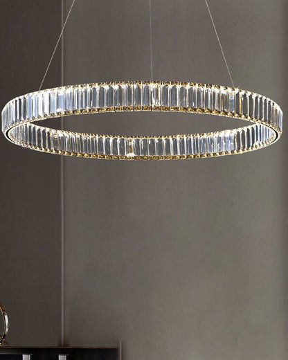 Diff 2 Tier Crystal Prism Circular Chandelier-DF2192