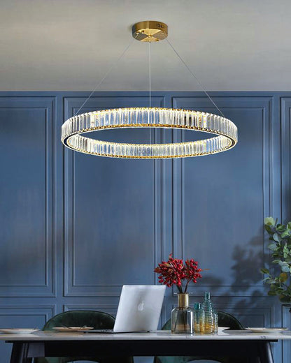 Diff 2 Tier Crystal Prism Circular Chandelier-DF2192