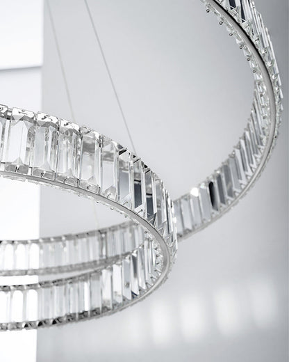 Diff 2 Tier Crystal Prism Circular Chandelier-DF2192