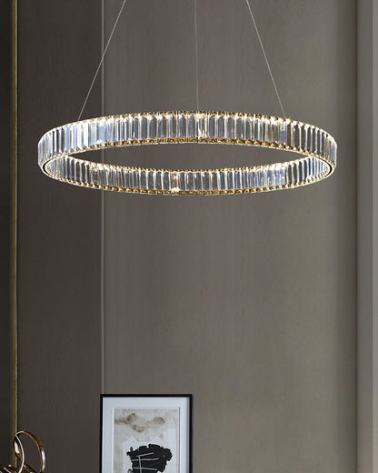 Diff 2 Tier Crystal Prism Circular Chandelier-DF2192