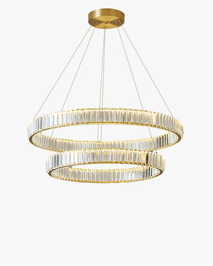 Diff 2 Tier Crystal Prism Circular Chandelier-DF2192