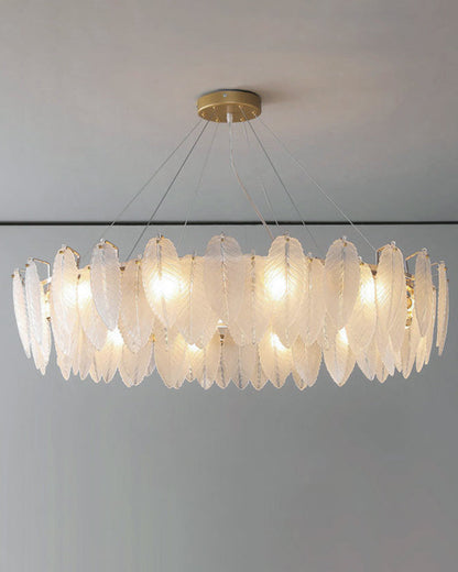 Diff Frosted Glass Feather Chandelier-DF2196