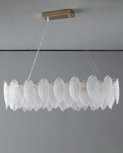 Diff Frosted Glass Feather Chandelier-DF2196
