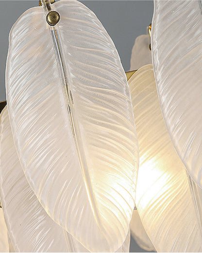 Diff Frosted Glass Feather Chandelier-DF2196