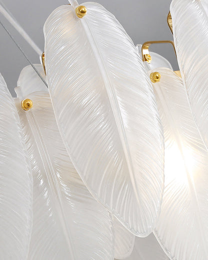 Diff Frosted Glass Feather Chandelier-DF2196
