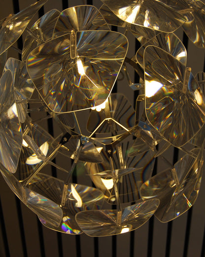 Diff Mirrored Lucite Chandelier-DF2197