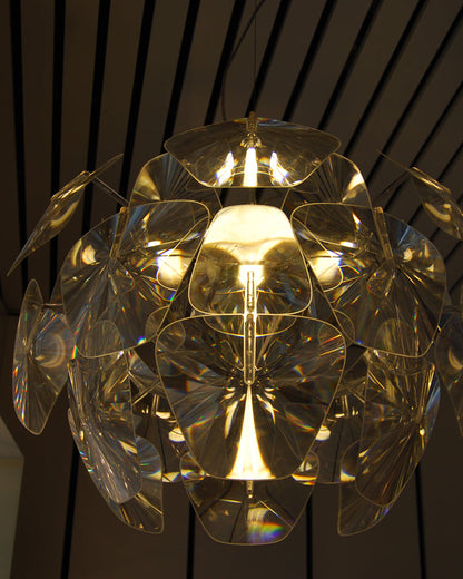 Diff Mirrored Lucite Chandelier-DF2197