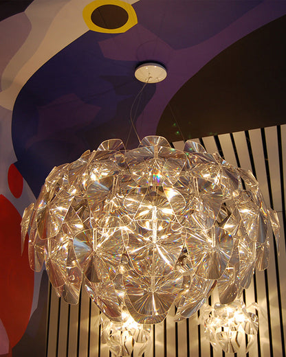 Diff Mirrored Lucite Chandelier-DF2197