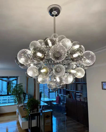 Diff Smoked Glass Bubble Chandelier-DF2198