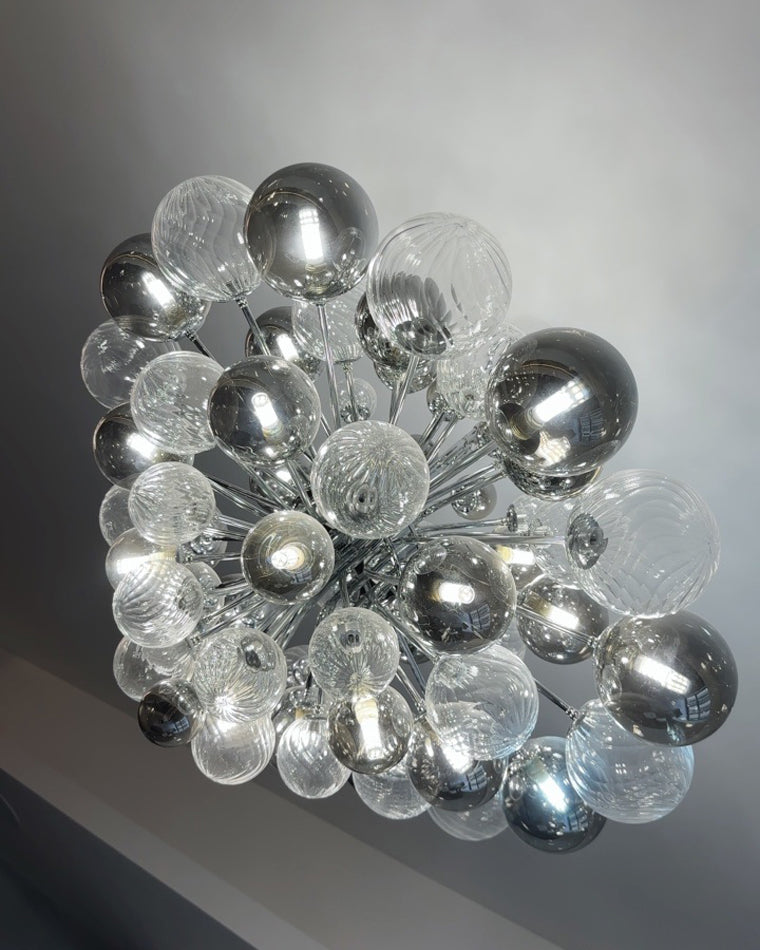 Diff Smoked Glass Bubble Chandelier-DF2198