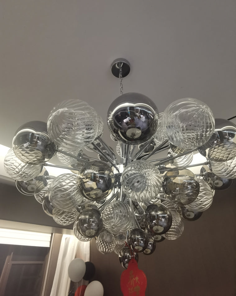 Diff Smoked Glass Bubble Chandelier-DF2198