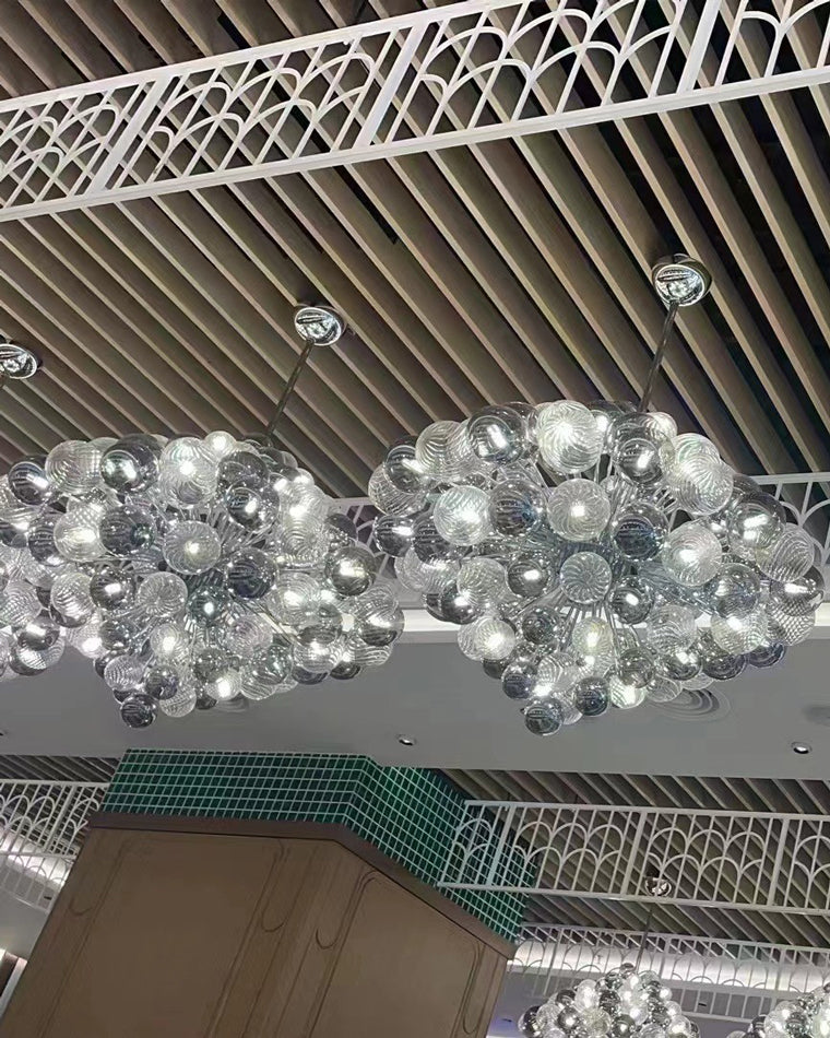 Diff Smoked Glass Bubble Chandelier-DF2198