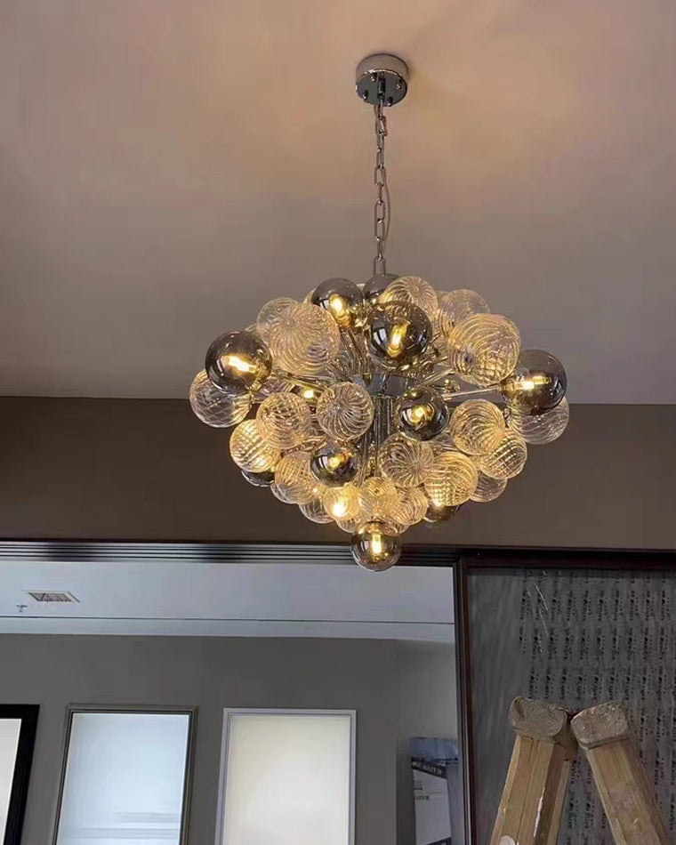 Diff Smoked Glass Bubble Chandelier-DF2198