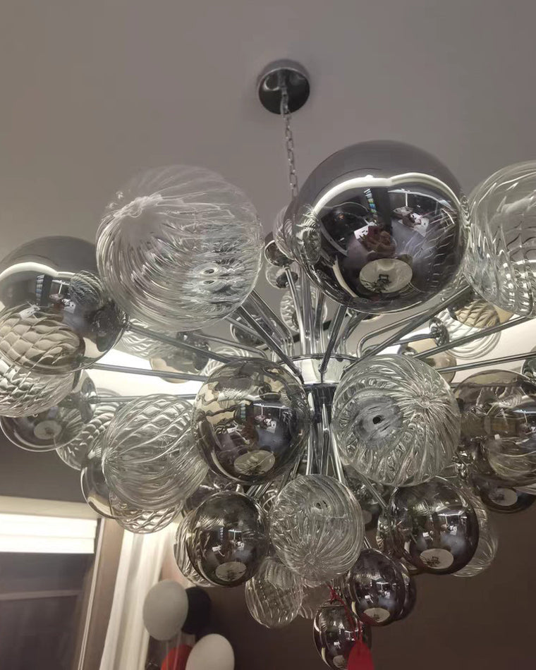 Diff Smoked Glass Bubble Chandelier-DF2198