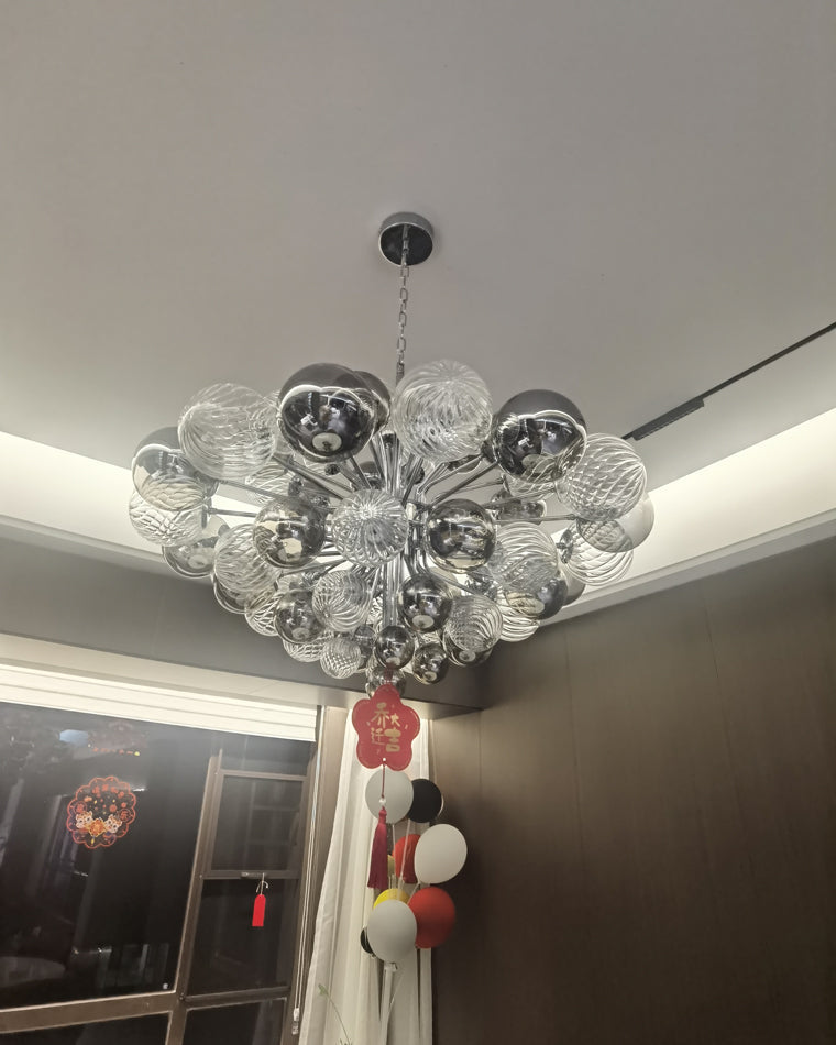 Diff Smoked Glass Bubble Chandelier-DF2198